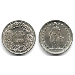 (23a.1) Suiza. 1970. ½ Franc (MBC)