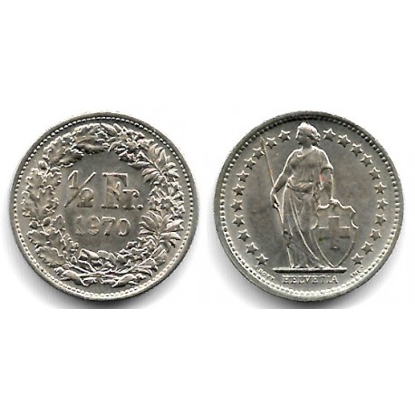 (23a.1) Suiza. 1970. ½ Franc (MBC)