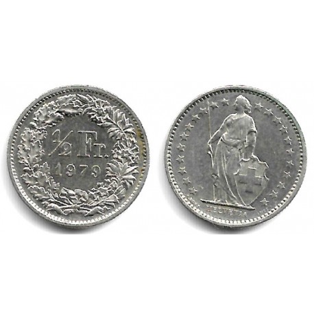 (23a.1) Suiza. 1979. ½ Franc (MBC+)