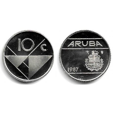 (2) Aruba. 1987. 10 cents (SC)