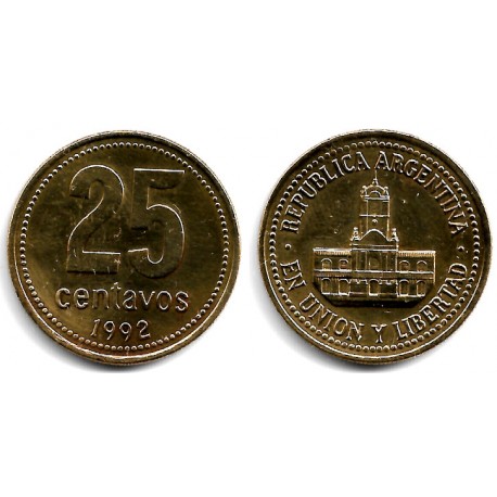 (110.1) Argentina. 1992. 25 Centavos (MBC+)