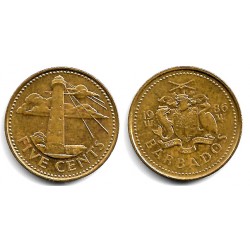 (11) Barbados. 1986. 5 Cents (MBC)