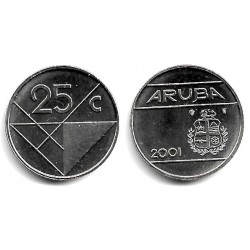 (3) Aruba. 2001. 25 Cents (SC)