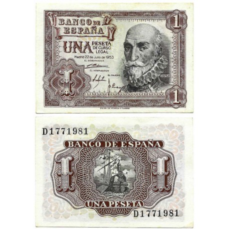 Estado Español. 1953. 1 Peseta (SC-) Serie D