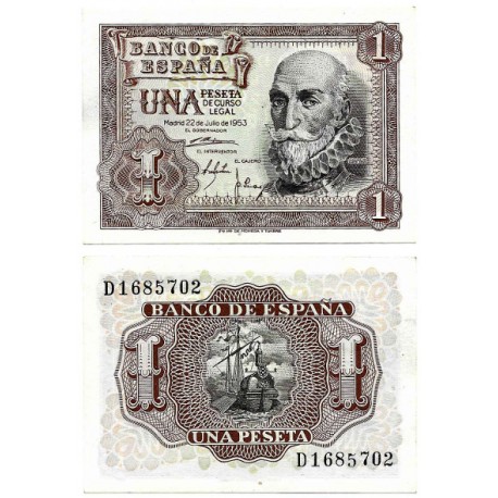 Estado Español. 1953. 1 Peseta (SC) Serie D