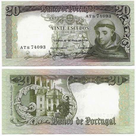 (167b) Portugal. 1964. 20 Escudos (SC)
