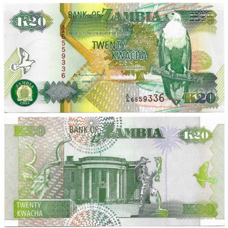 (36a) Zambia. 1992. 20 Kwacha (EBC)