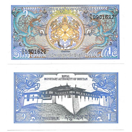 (12b) Bhutan. 1986. 1 Ngultrum (SC-)
