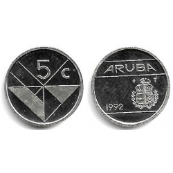 (1) Aruba. 1992. 5 Cents (SC)