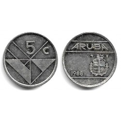 (1) Aruba. 1988. 5 Cents (MBC)