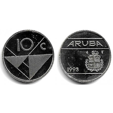 (2) Aruba. 1993. 10 Cents (SC)