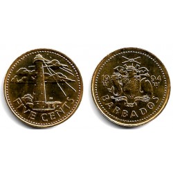 (11) Barbados. 1994. 5 Cents (SC)