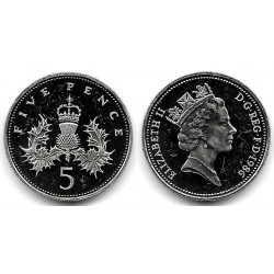 (937) Gran Bretaña. 1986. 5 Pence (SC-)
