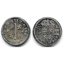 Felipe V. 1719. ½ Real (MBC+) (Plata) Ceca de Cuenca JJ
