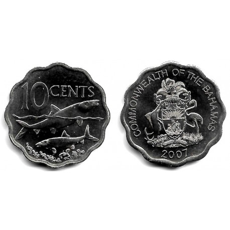 (219) Bahamas. 2007. 10 Cents (SC)