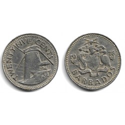 (13) Barbados. 1978. 25 Cents (MBC)