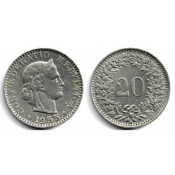 (29a) Suiza. 1955. 20 Rappen (MBC)