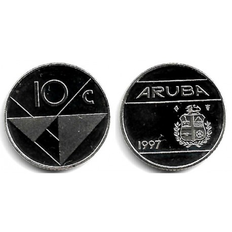 (2) Aruba. 1997. 10 Cents (SC)