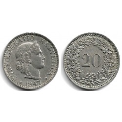 (29a) Suiza. 1947. 20 Rappen (MBC)