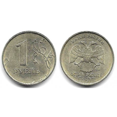 (Y604) Rusia. 1997. 1 Rouble (MBC)