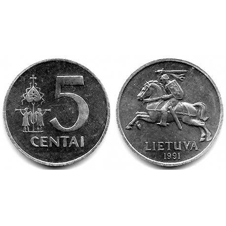 (87) Lituania. 1991. 5 Centai (SC)