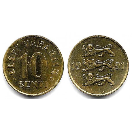 (20) Estonia. 1991. 10 Senti (EBC)