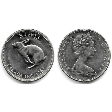 (66) Canadá. 1967. 5 Cents (EBC-)