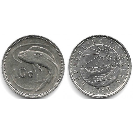 (76) Malta. 1986. 10 Cents (EBC)