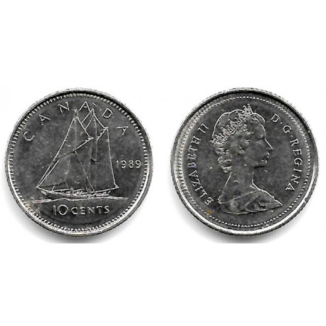 (183) Canadá. 1989. 10 Cents (EBC)