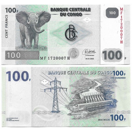 (98c) Congo. 2022. 100 Francs (EBC)