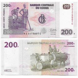 (99c) Congo. 2022. 200 Francs (EBC)