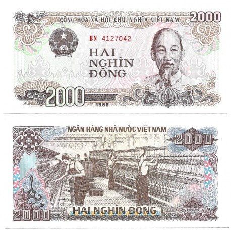 (107a) Vietnam. 1988. 2000 Dong (SC-)