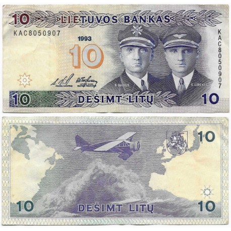 (56) Lituania. 1993. 10 Litu (MBC)