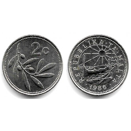 (79) Malta. 1986. 2 Cents (SC)
