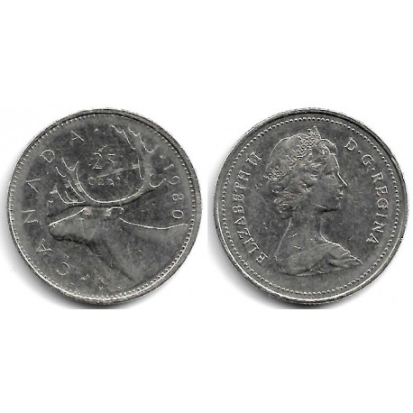 (74) Canadá. 1980. 25 Cents (BC)