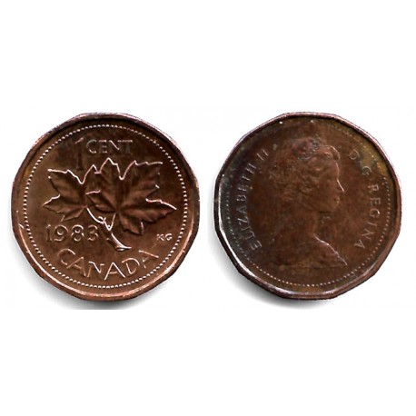 (132) Canadá. 1983. 1 Cent (MBC)