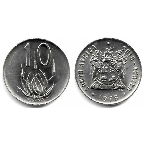 (85) Sudáfrica. 1975. 10 Cents (MBC+)