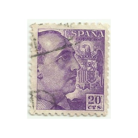 (922)  1940-45. 20 Céntimos. General Franco (Usado)