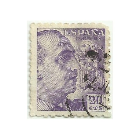 (922)  1940-45. 20 Céntimos. General Franco (Usado)
