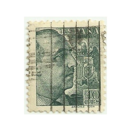 (870)  1939. 40 Céntimos. General Franco (Usado)