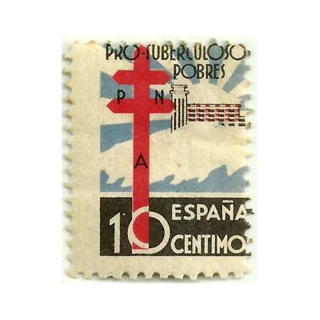 (866)  1938. 10 Céntimos. Pro Tuberculosos (Usado)
