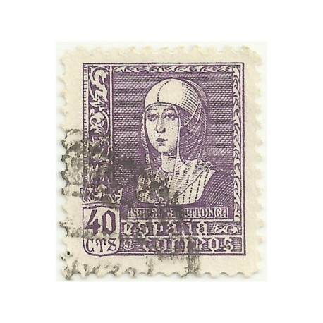 (858)  1938-39. 40 Céntimos. Isabel la Católica (Usado)