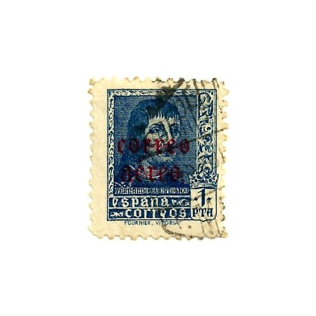 (846)  1938. 1 Peseta. Fernando el Católico. Correo Aéreo (Usado)