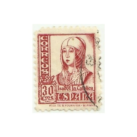 (823)  1937-40. 30 Céntimos. Isabel (Usado)
