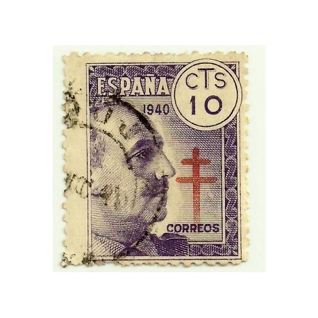 (936)  1940. 10 Céntimos. Pro Tuberculosos (Usado)