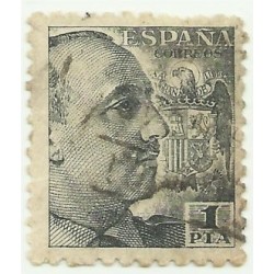 (930)  1940-45. 1 Peseta. General Franco (Usado)