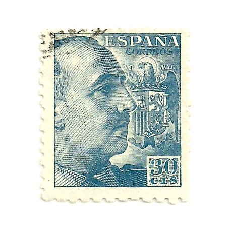 (924)  1940-45. 30 Céntimos. General Franco (Usado)
