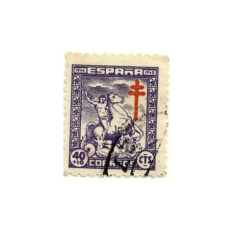 (986)  1944. 40 + 10 Céntimos. Pro Tuberculosos (Usado)