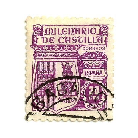(980)  1944. 20 Céntimos. Milenario de Castilla. Ávila (Usado)