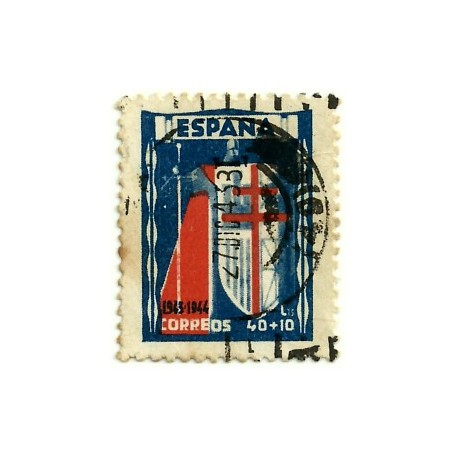 (972)  1943. 40 + 10 Céntimos. Pro Tuberculosos (Usado)